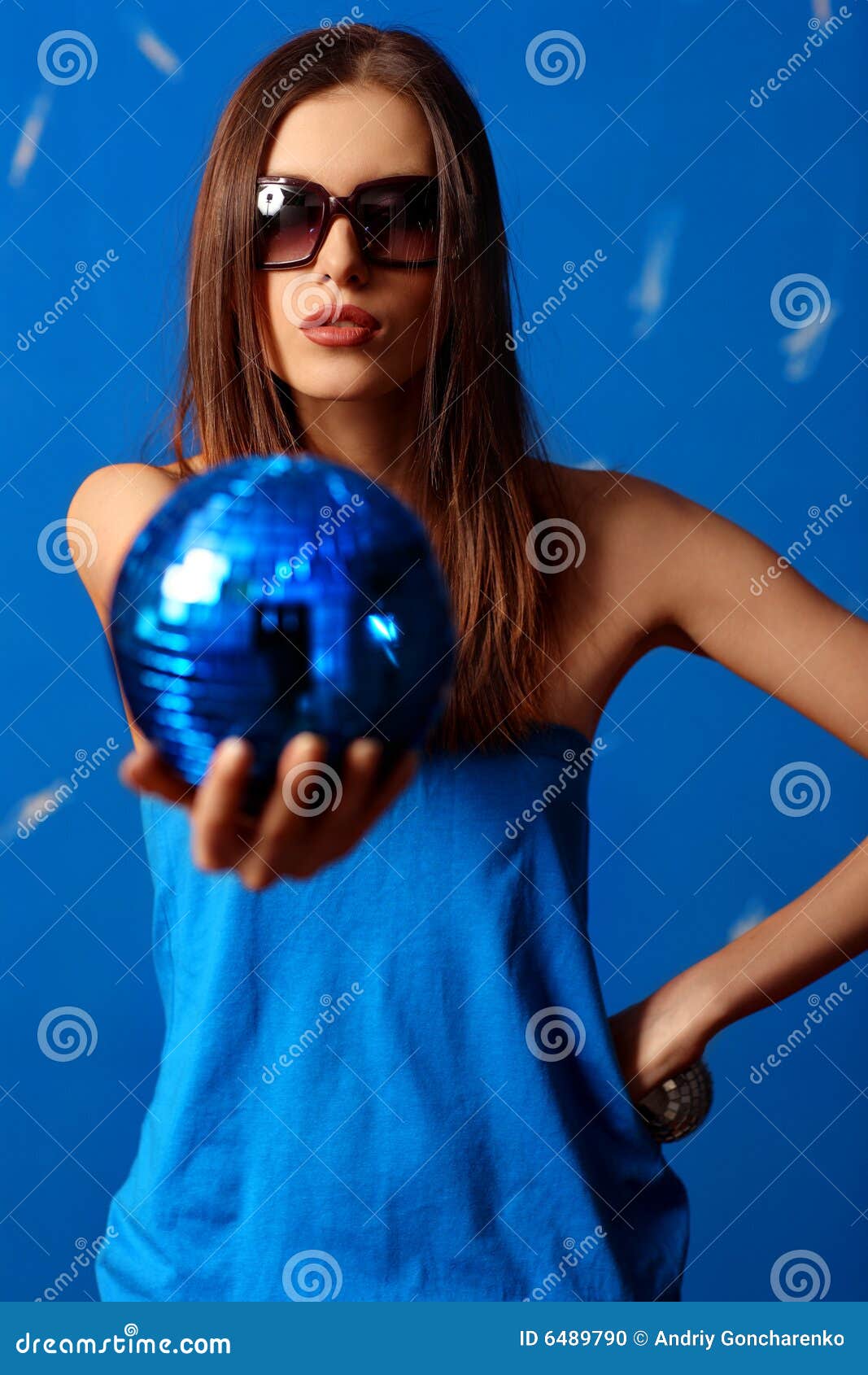 Woman with sphere stock photo. Image of clean, beautiful 6489790