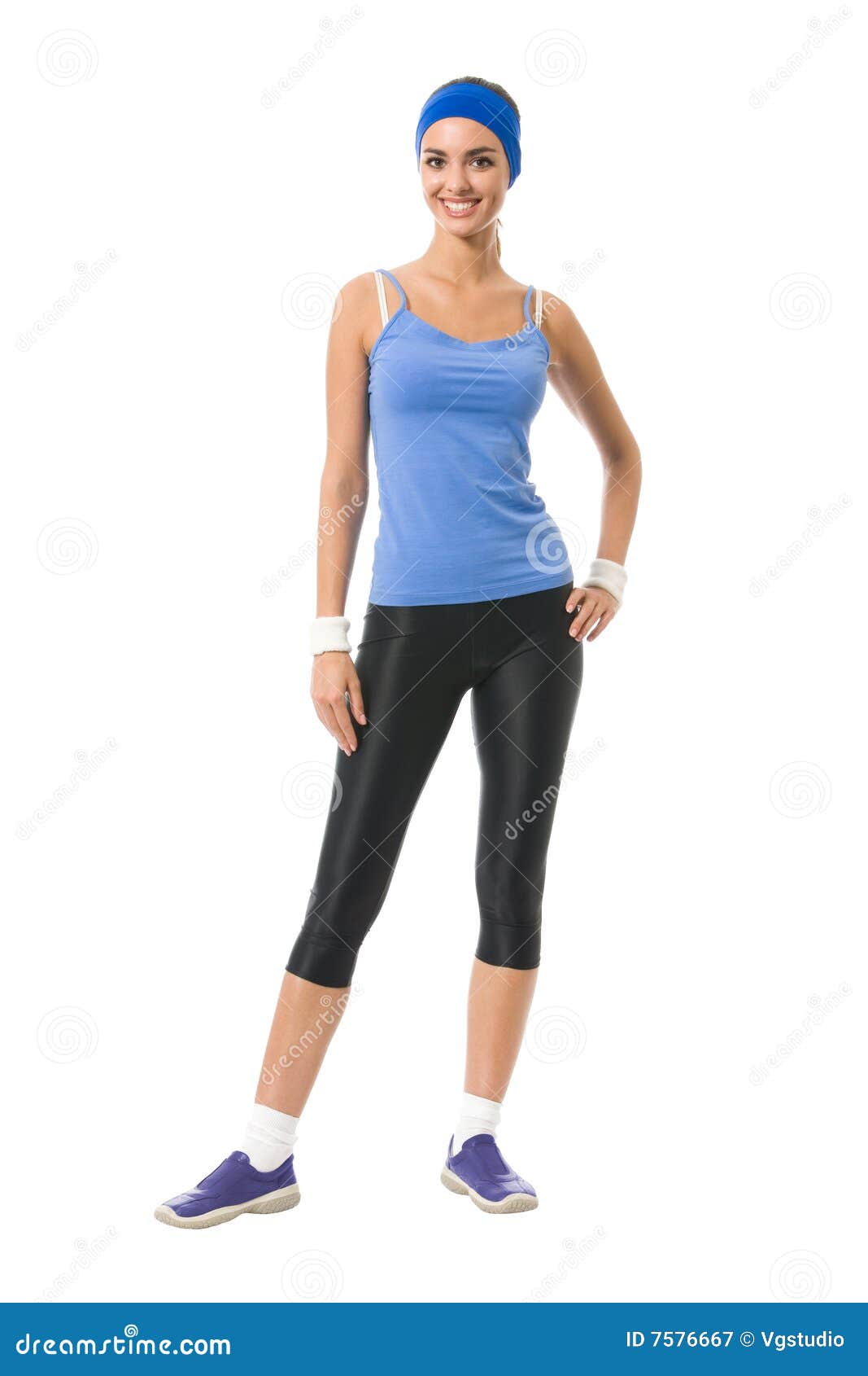 Woman in sportswear stock image. Image of american, physical - 7576667