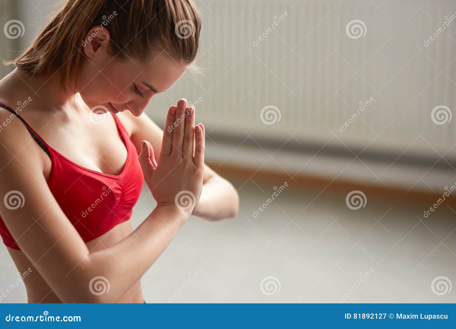 Young Woman Standing On Wooden Pier In Yoga Pose Vrikshasana On One Leg  With Hands In Namaste Above Her Head Shot On Film Stock Photo  Download  Image Now  iStock