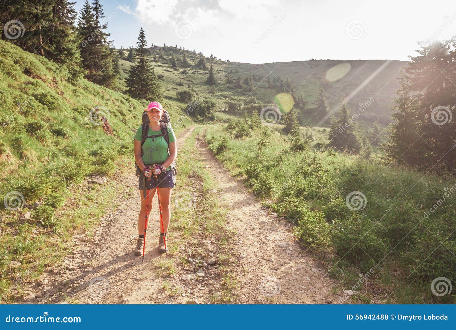 Woman Standing on a Mountain Top Stock Photo - Image of people, journey ...