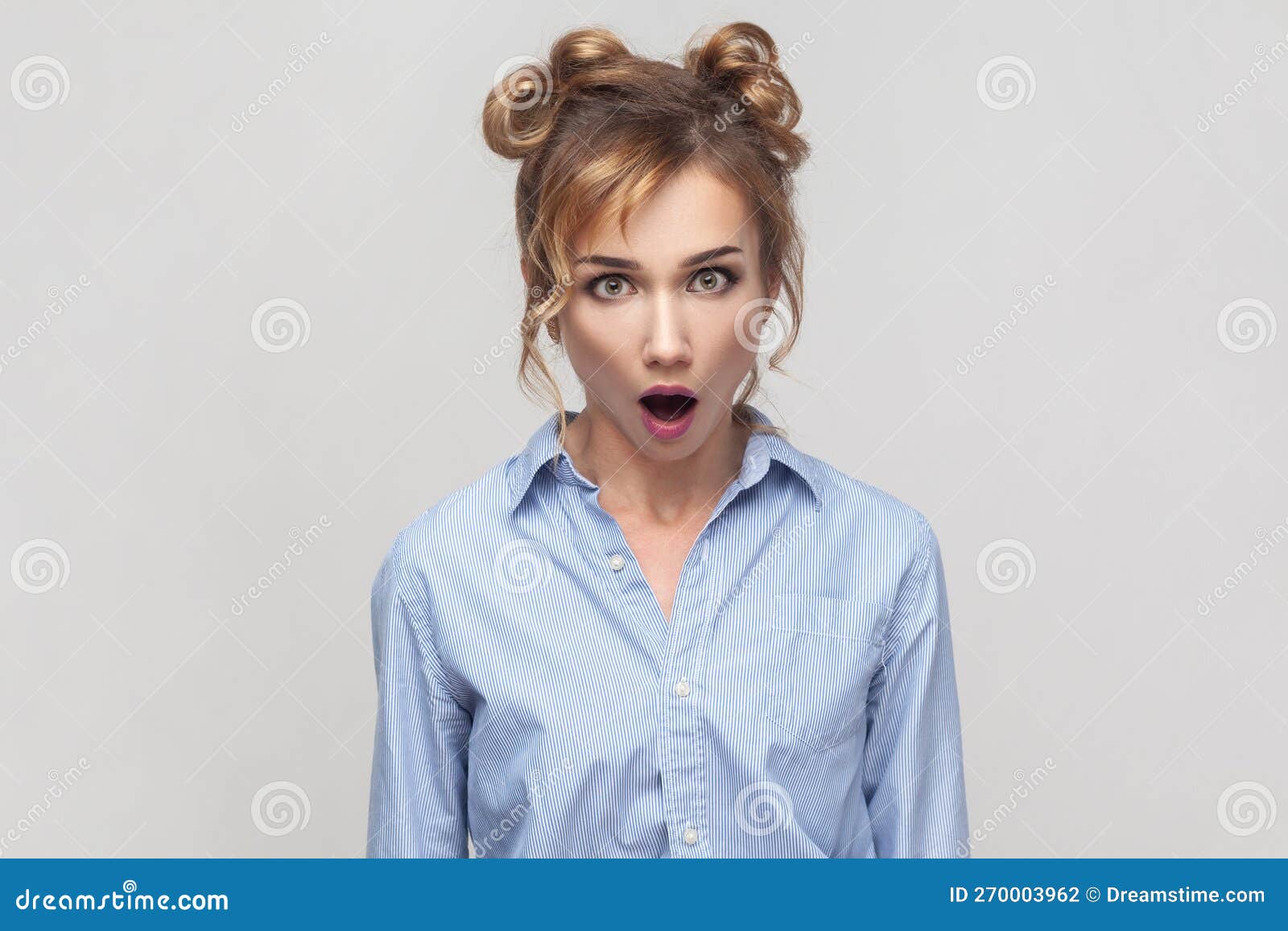 Woman Stares at Camera Opens Mouth Widely Being Shocked Doesnt Woman Stares at Camera Opens Mouth Widely Being Shocked Doesnt