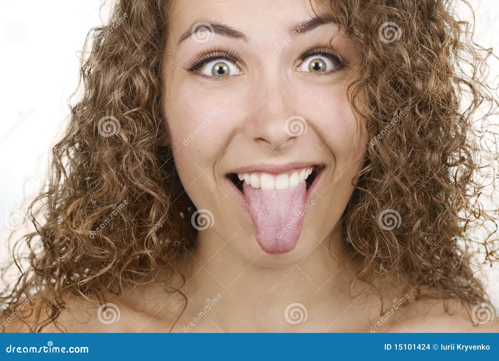 woman sticking her tongue out