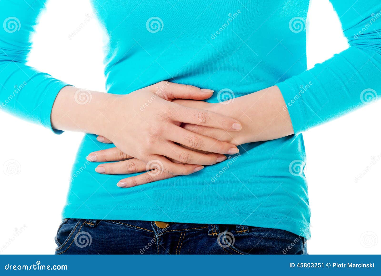 Woman with stomach issues stock image. Image of abdominal - 45803251