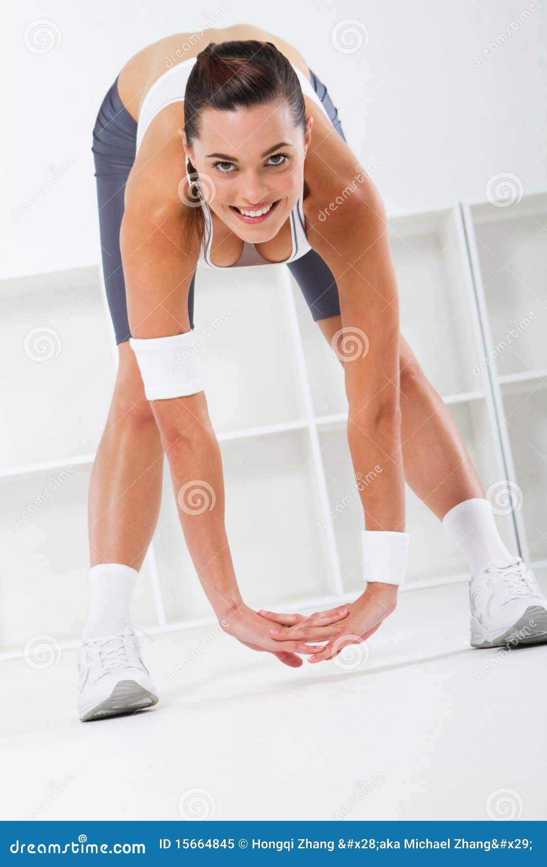 Woman stretching stock image. Image of stretch, athlete - 15664845