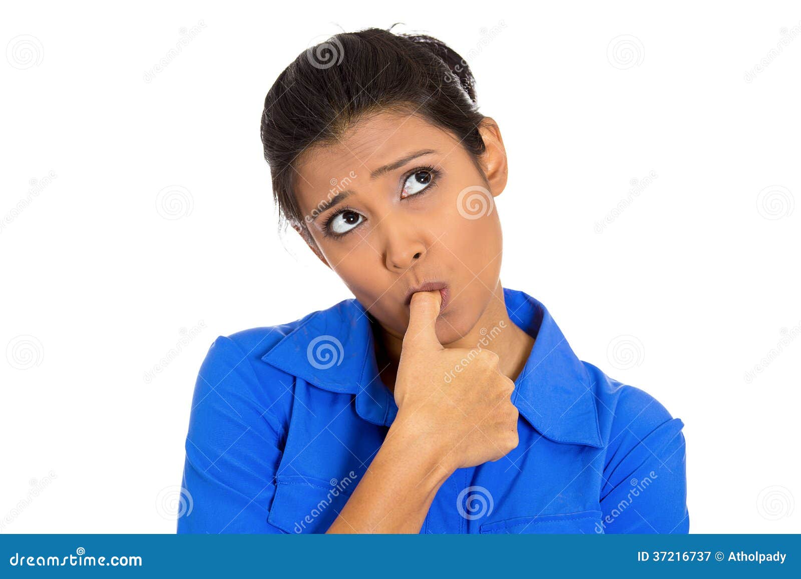 Woman Sucking Thumb Stock Image Image Of Corporate Business 37216737