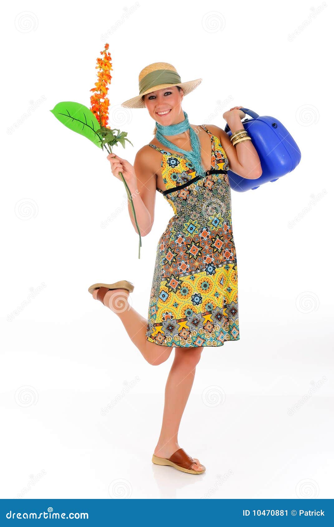 Woman Summer Clothing Flower Stock Image - Image of long, women: 10470881