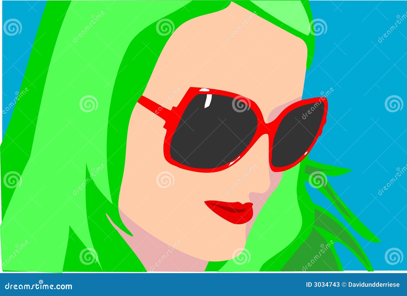 Woman with sunglasses stock vector. Illustration of davidundderriese