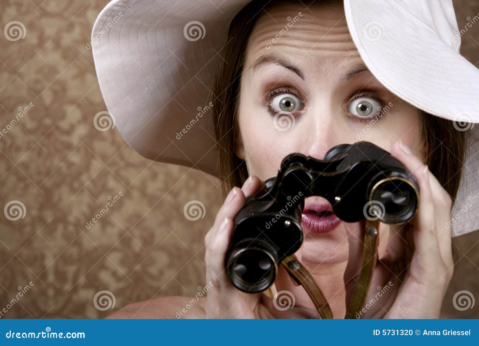 Woman with Sunglasses and Binoculars Stock Photo Image of skinny