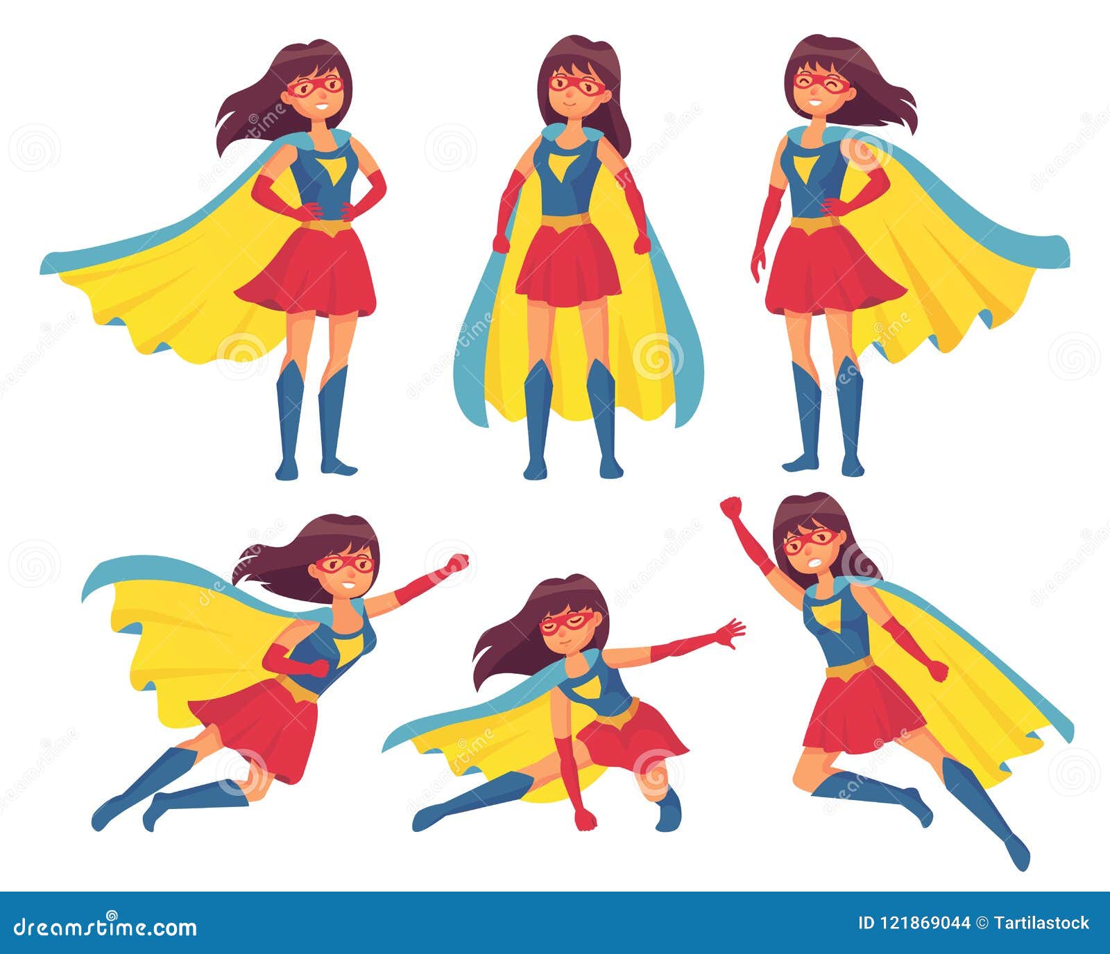 woman superhero character. wonder girl in superwoman costume with cloak. superheroes hero character  