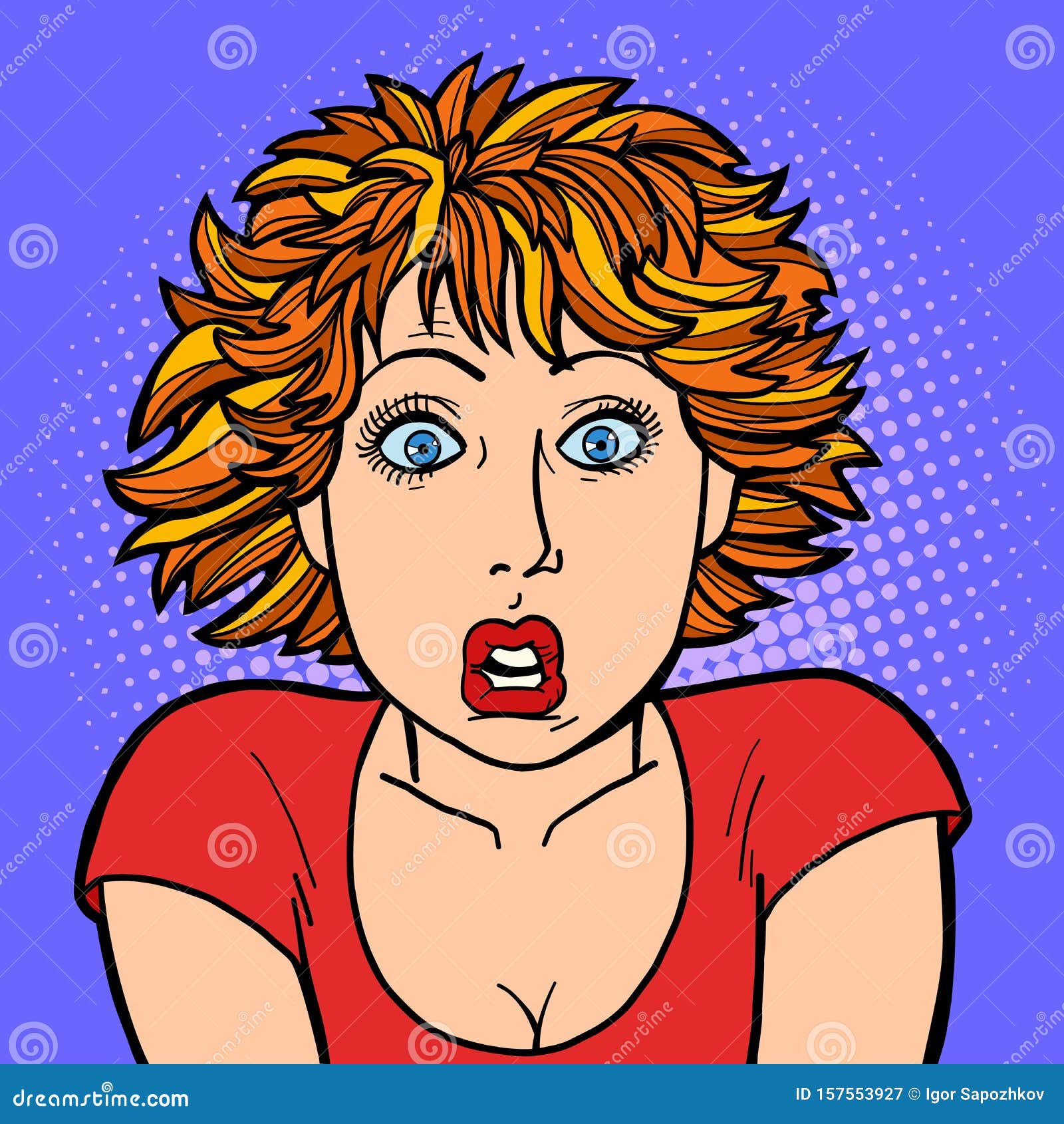 The Woman is Surprised. Human Emotions Stock Vector - Illustration of ...