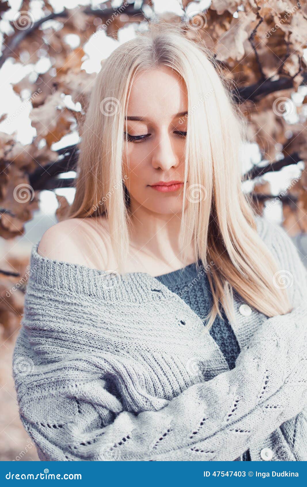 Woman in a sweater stock image. Image of fresh, cosmetics - 47547403