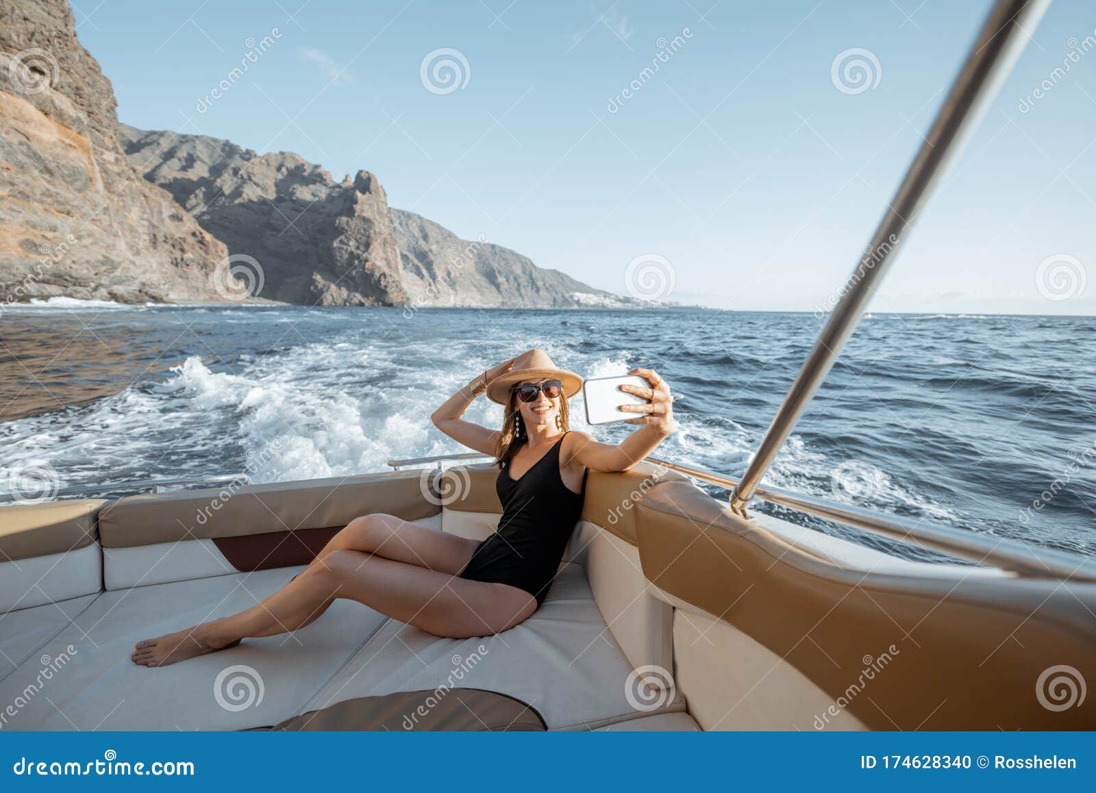woman on yacht pictures