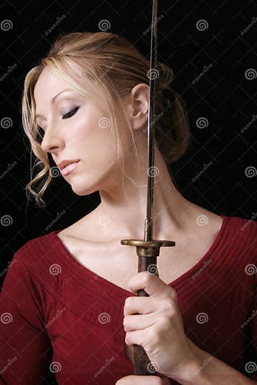 Woman with sword stock photo. Image of women, females, power - 29834