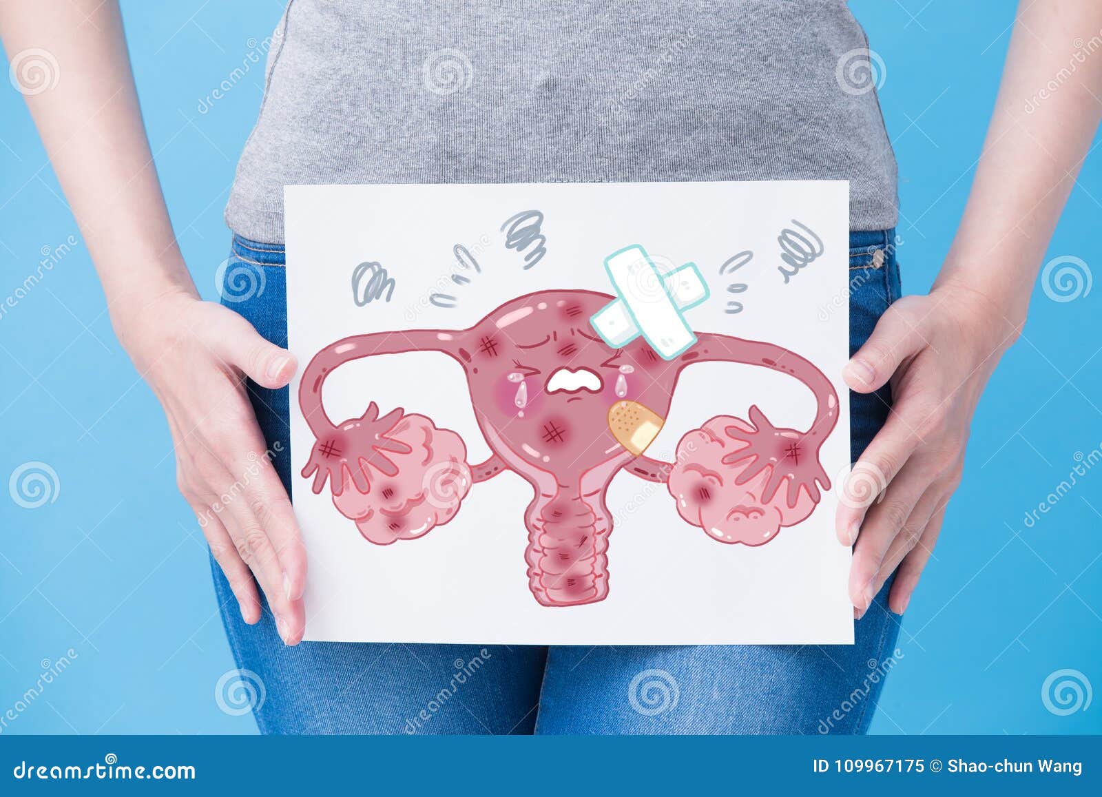 woman with unhealth uterus
