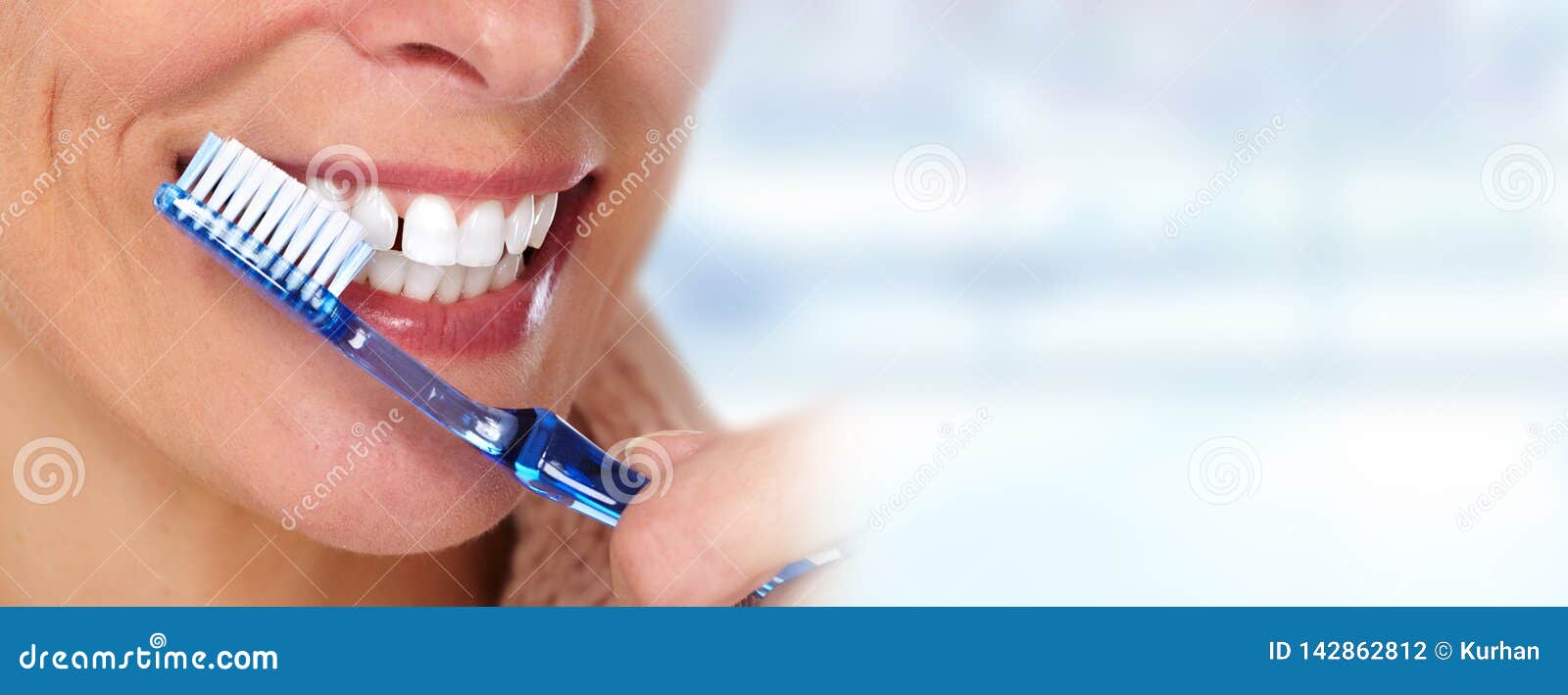 Woman Teeth With Toothbrush Stock Photo Image Of Cheerful Fresh