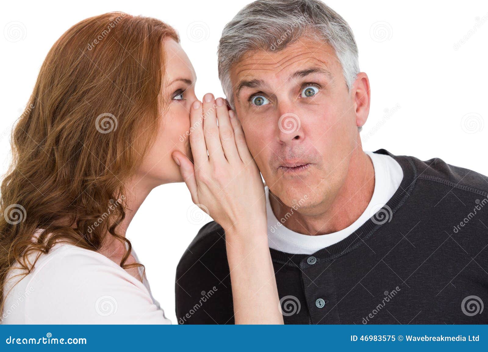 woman telling secret to her partner