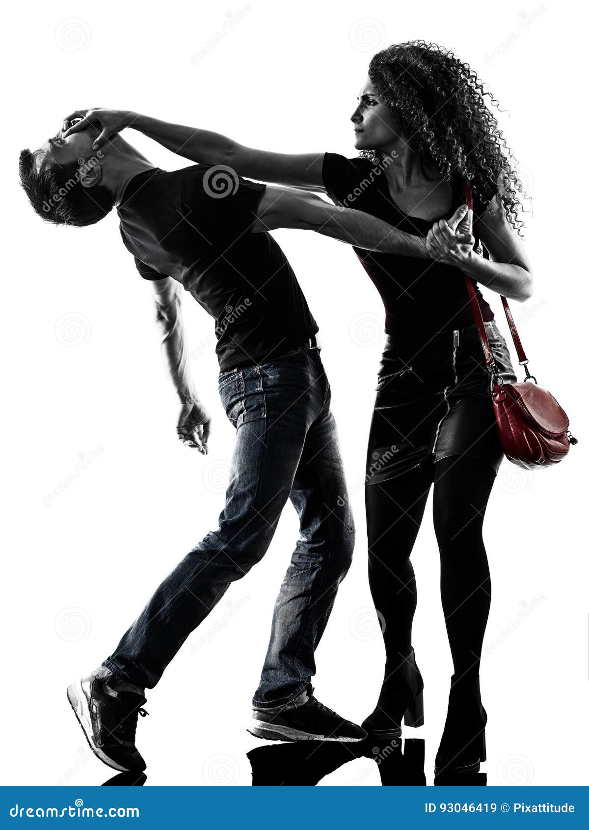 woman thief aggression self defense 