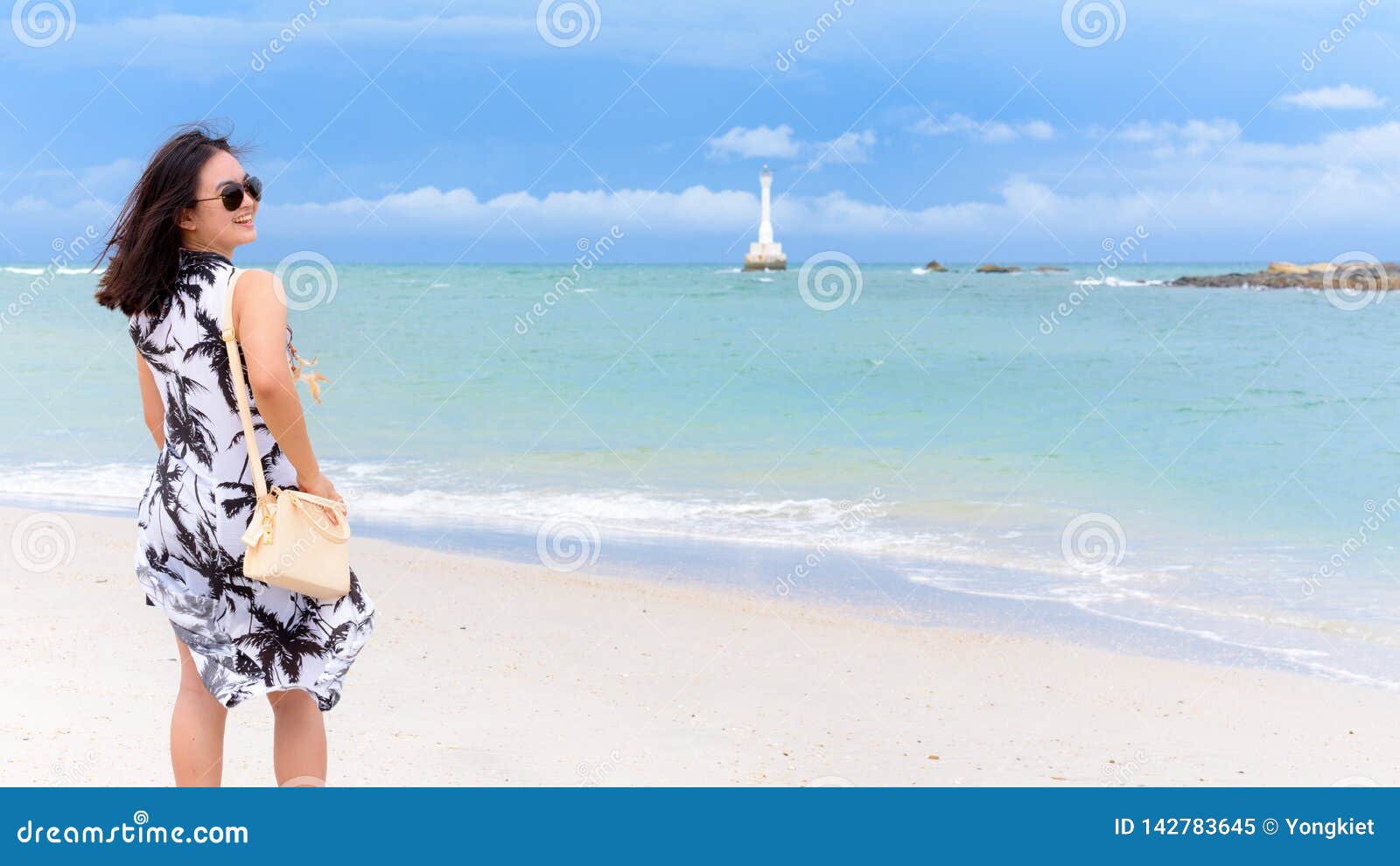 Woman Tourist on the Beach in Thailand Stock Image - Image of person ...