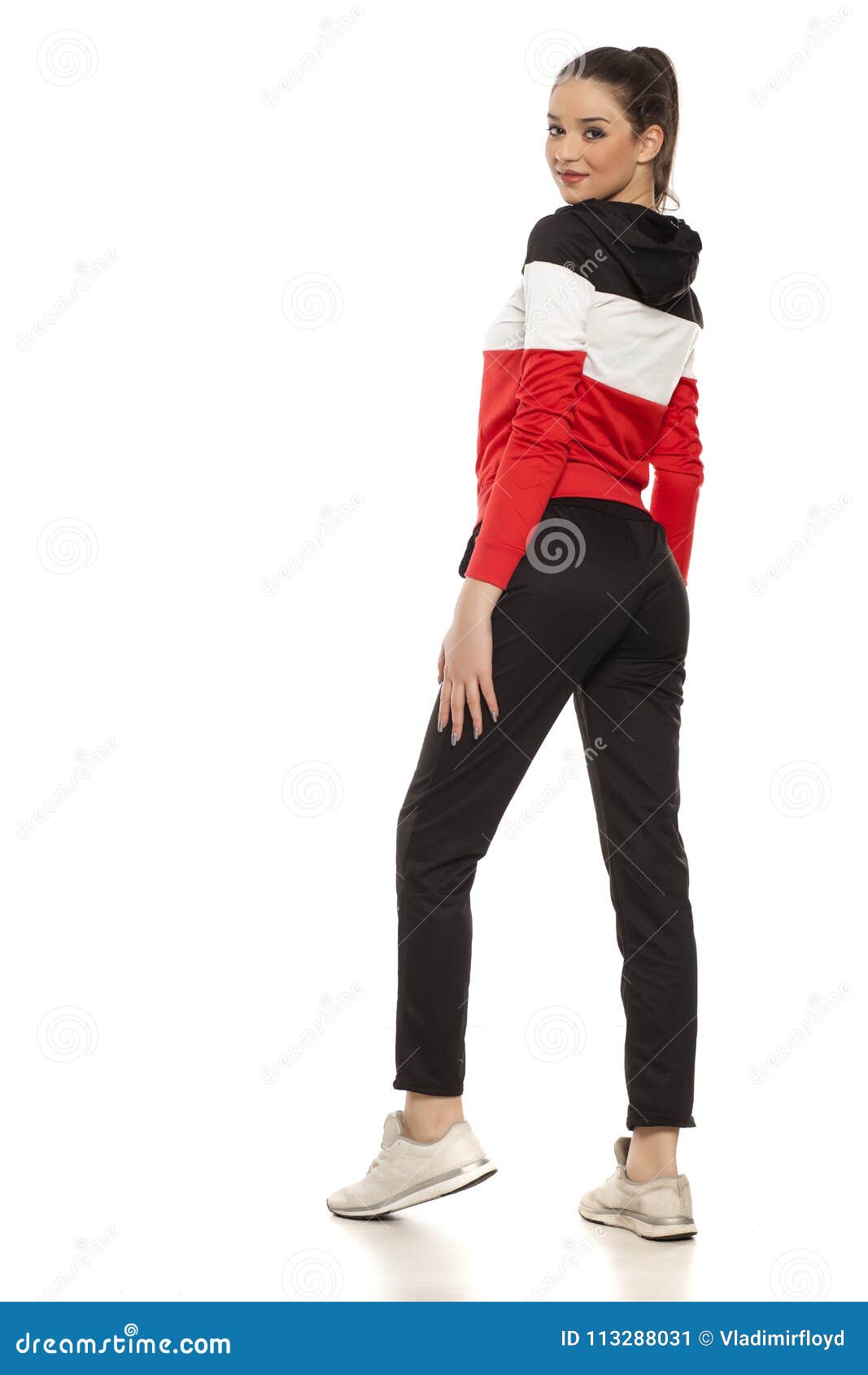 Woman in tracksuits stock image. Image of standing, length - 113288031