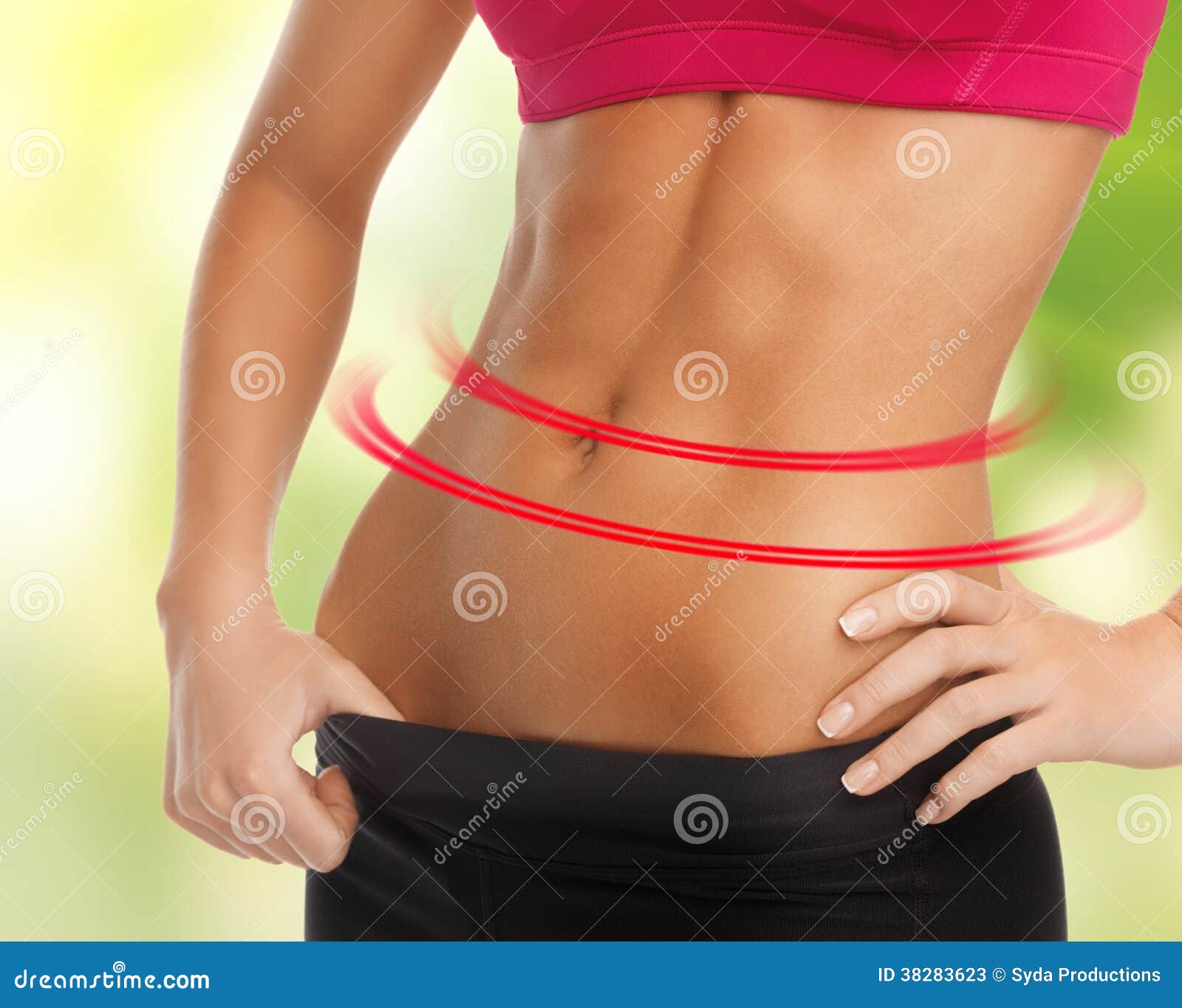 woman trained abs