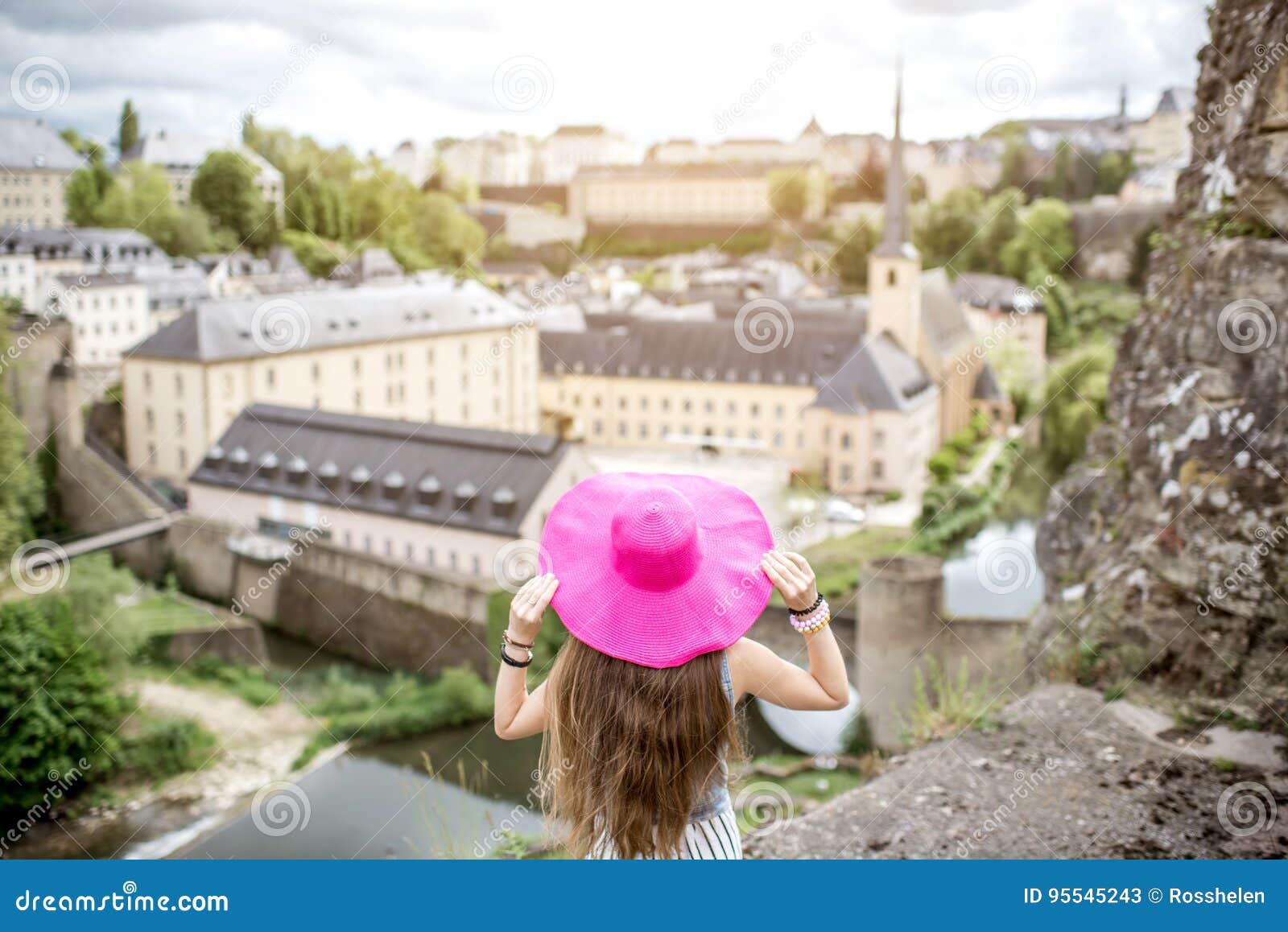 Woman Traveling in Luxembourg Stock Image - Image of abbey, luxemburg