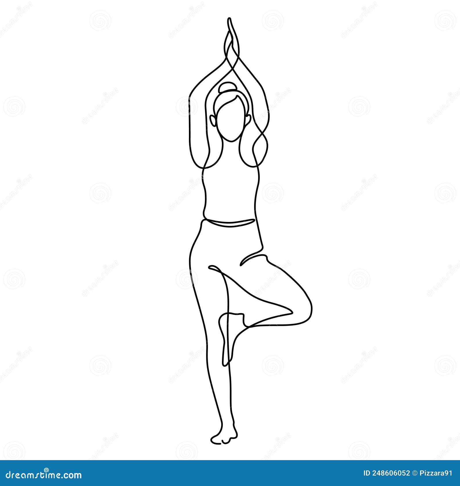 woman in tree pose yoga 