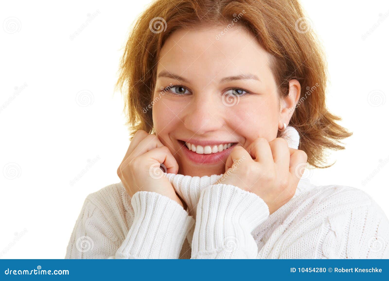 Woman with turtleneck stock photo. Image of laugh, heat - 10454280