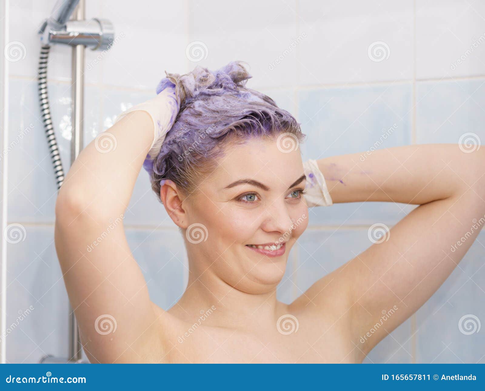 Blonde shower