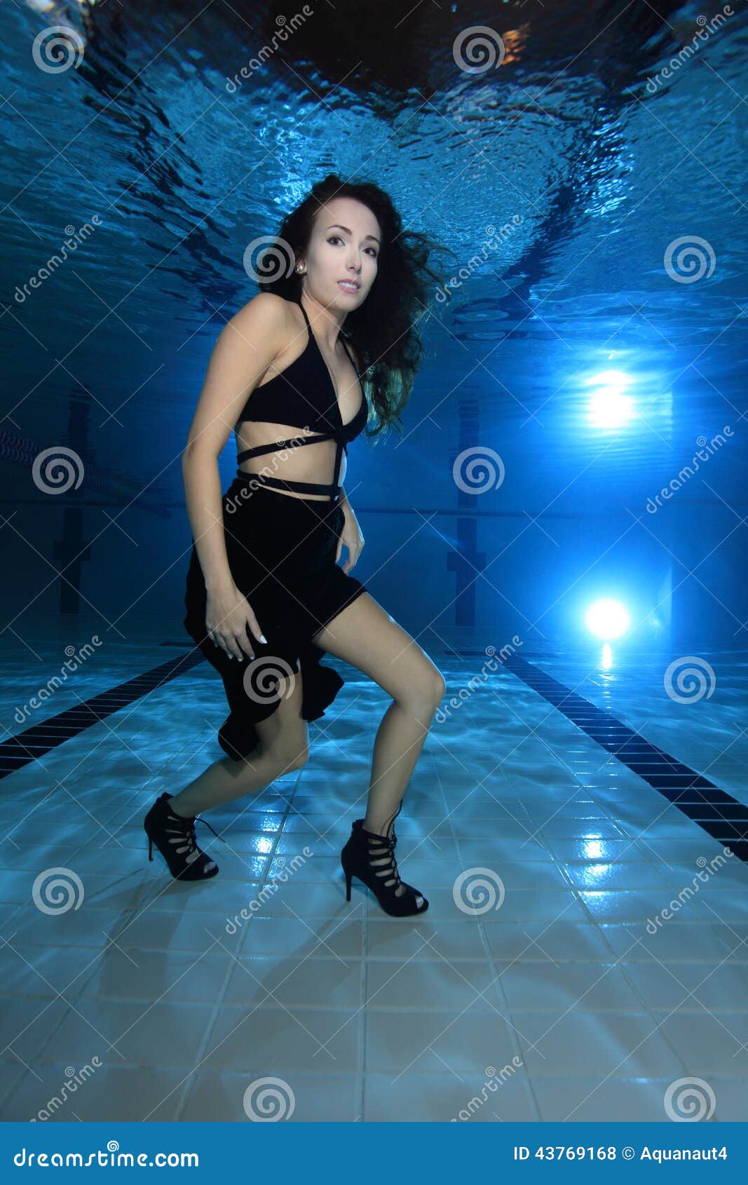 Woman Underwater with High Heels Stock Photo Image of person, aquatic