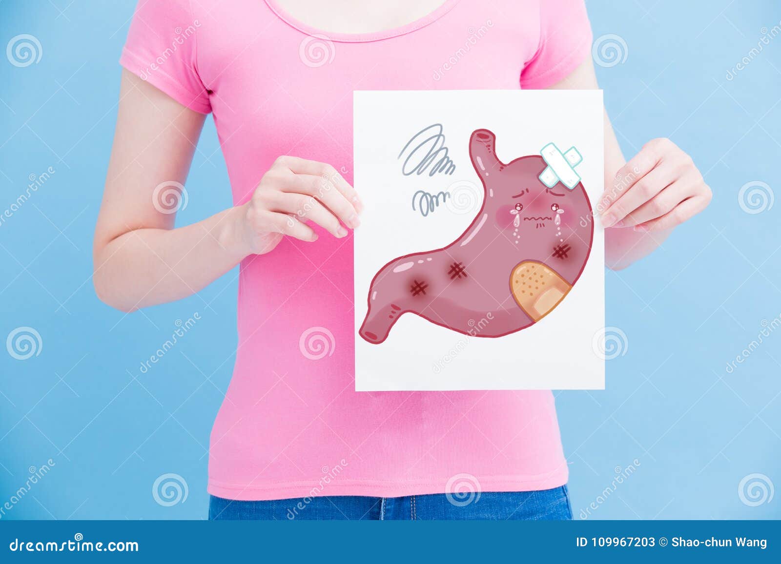 woman with unhealth stomach