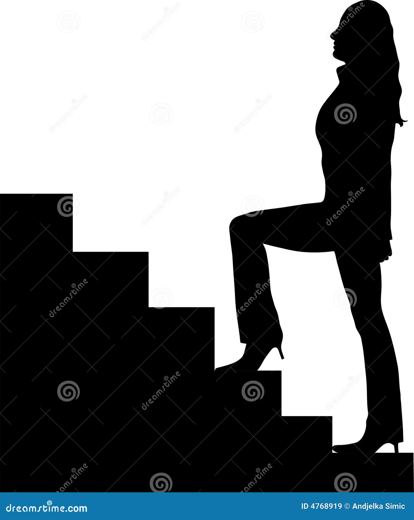 Woman up stairs stock vector. Illustration of businesswoman 4768919