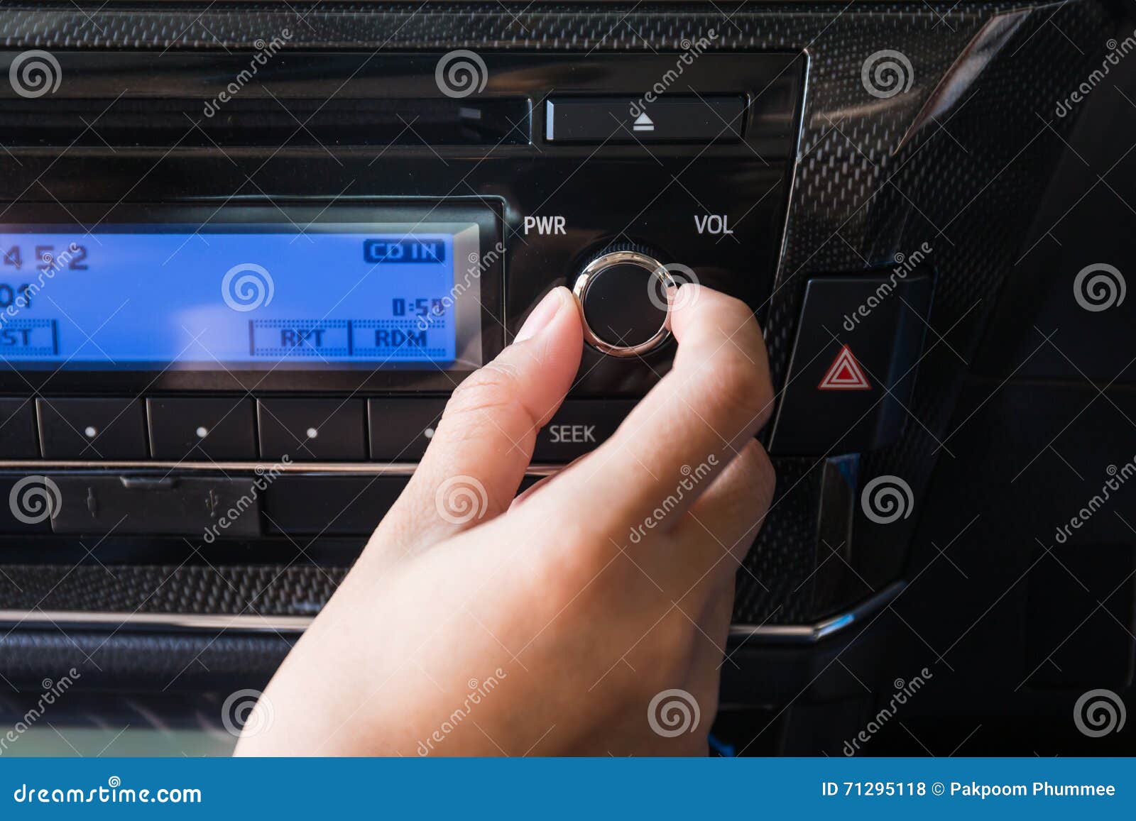 Woman Using Car Volume Audio Stock Photo Image of panel, automobile