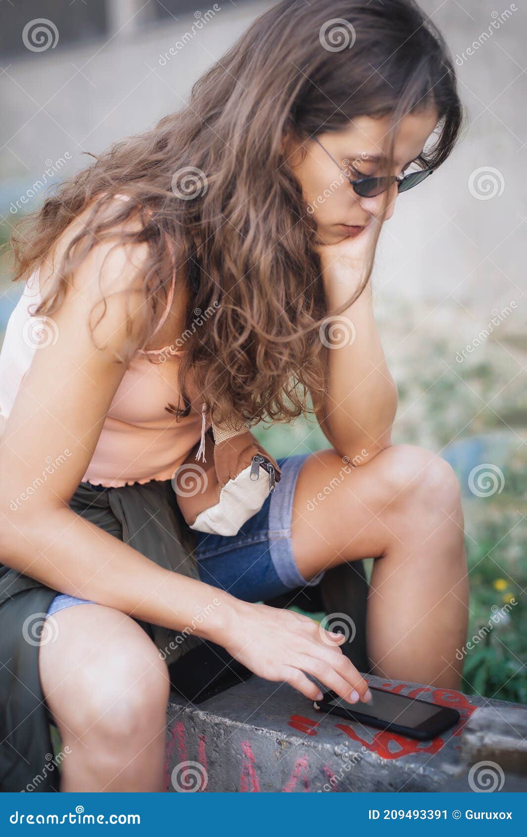 woman using smart phone connect communication. emotional isolation, technology depresion