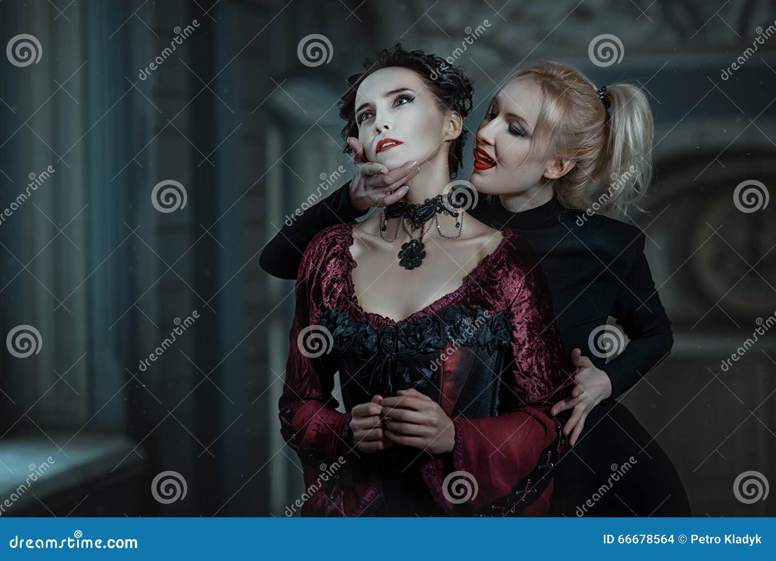 Lesbian vampire bites