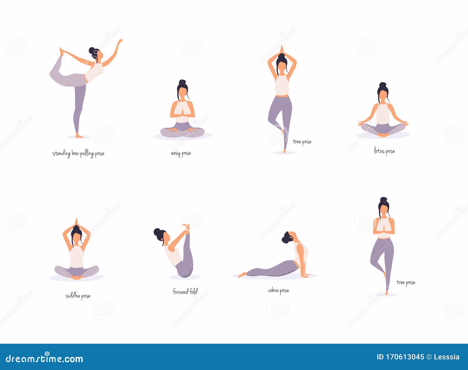 women in yoga positions