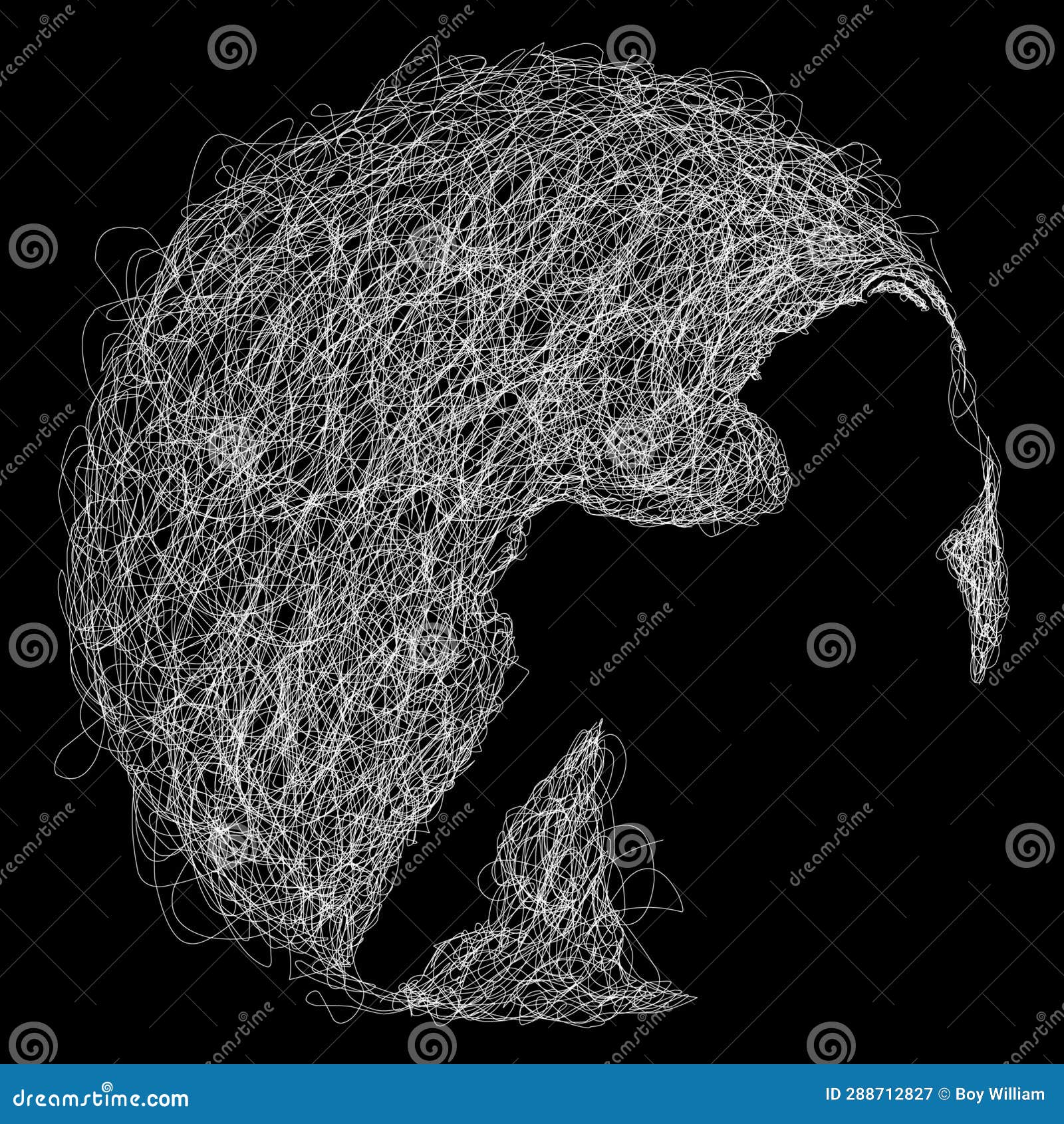 Woman scribble art design stock vector. Illustration of isolated ...