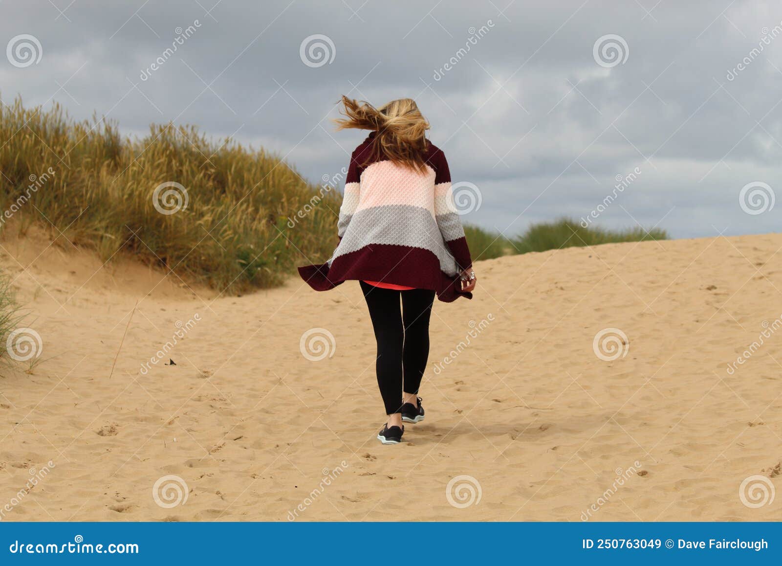 Happy Healthy Girl Doing A Brisk Walking On The Beach Stock Photo, Picture  and Royalty Free Image. Image 29822227.