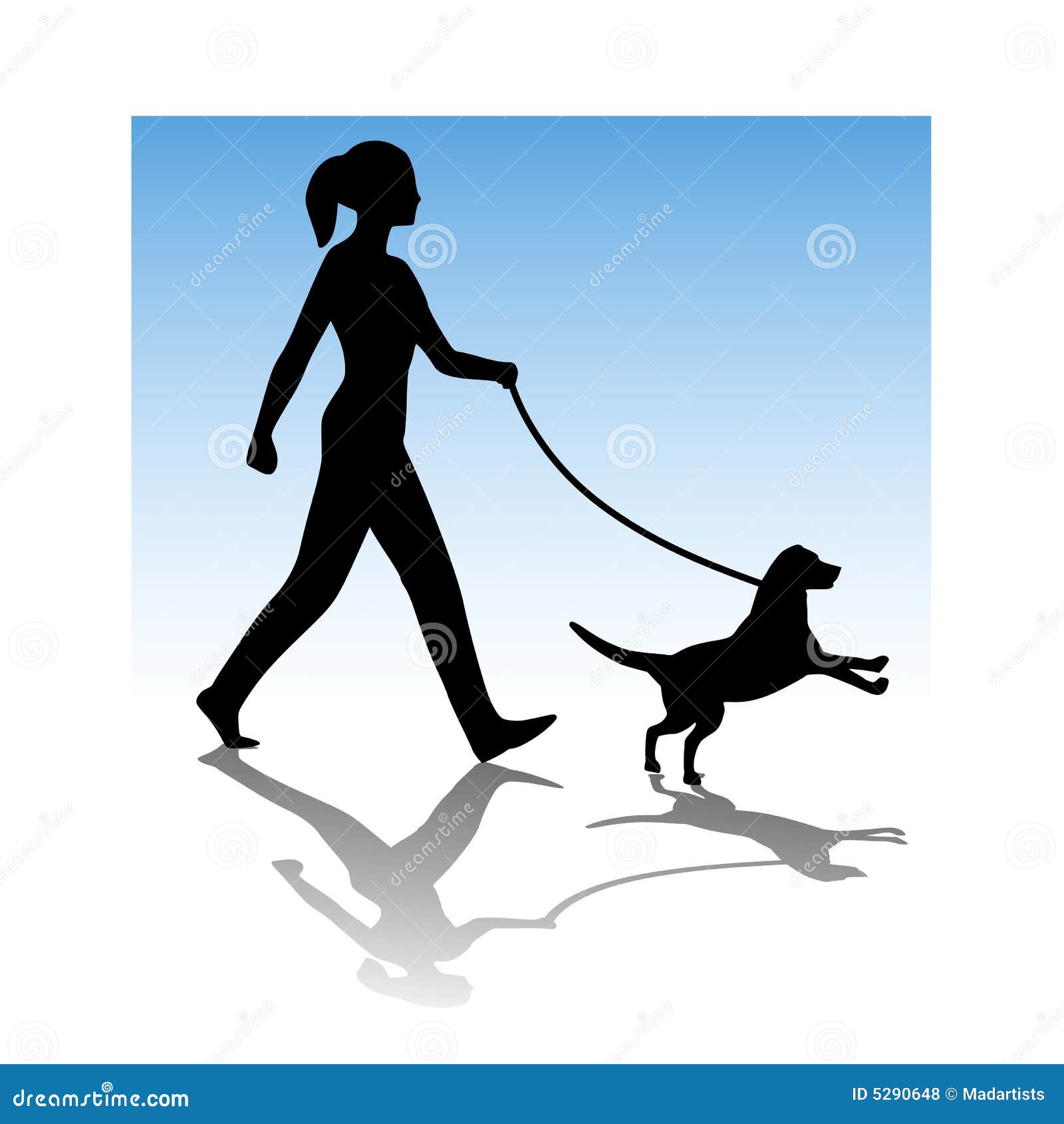 free clipart woman walking dog - photo #9