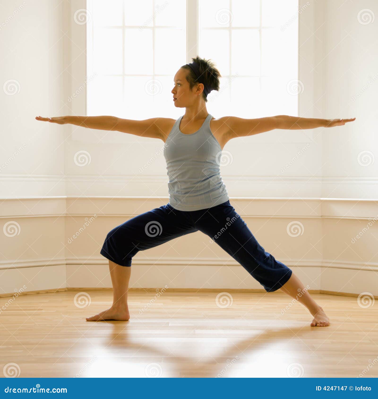 woman in warrior pose