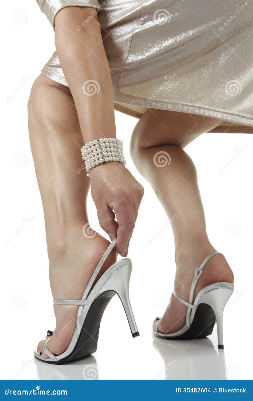 Apt.9 Women's High Heels Dress Shoes Silver Size 8M 4