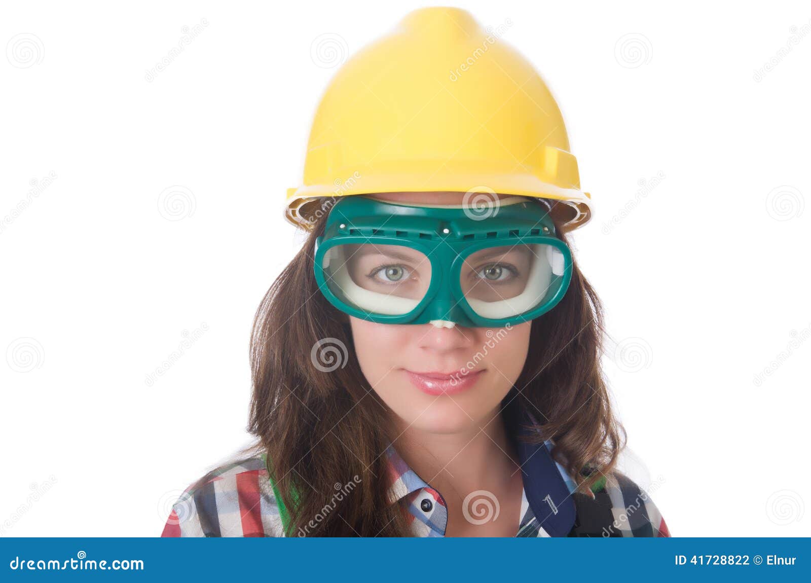 Woman wearing goggles stock photo. Image of boilersuit 41728822