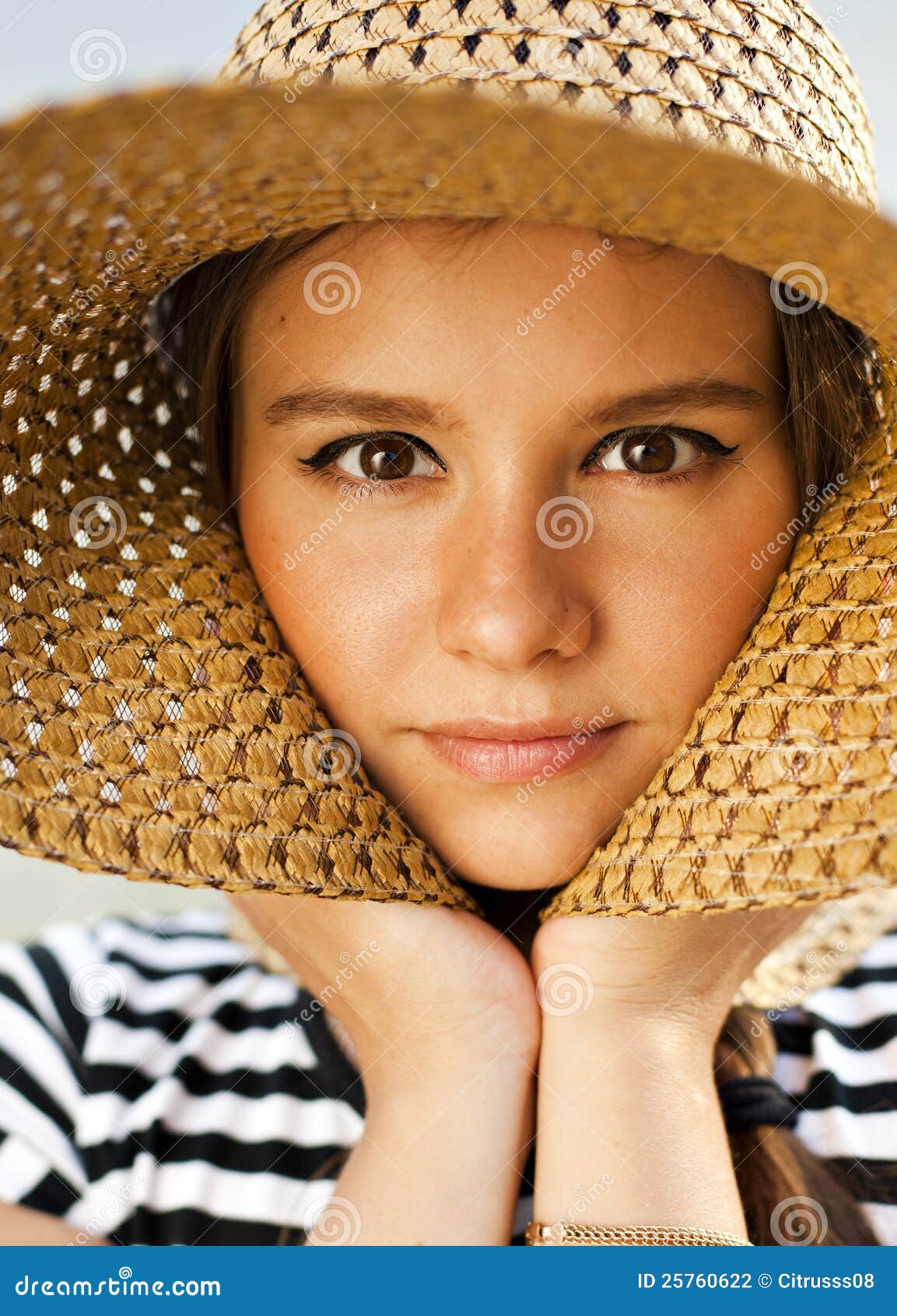 Woman wearing hat stock photo. Image of sideways, person 25760622