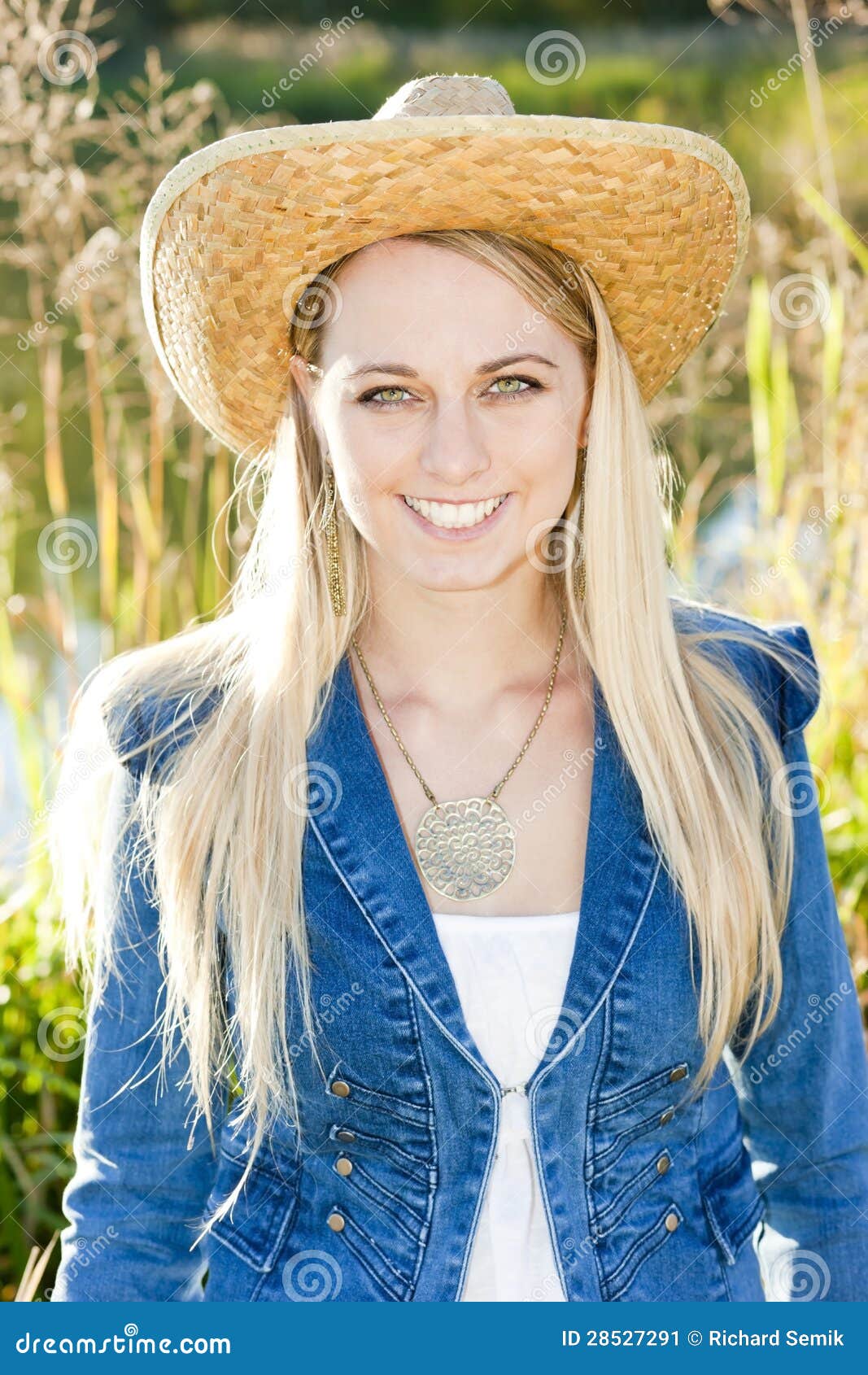 Woman wearing a hat stock image. Image of smiling, portrait 28527291