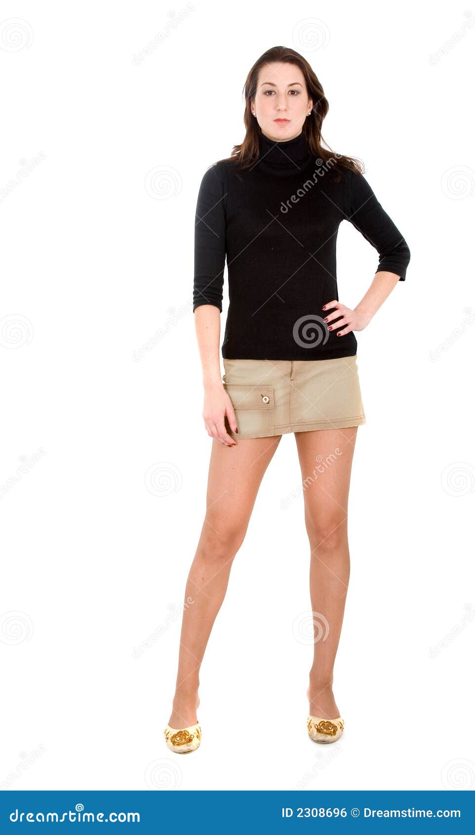 Woman Wearing A Mini Skirt Royalty Free Stock Image - Image: 2308696