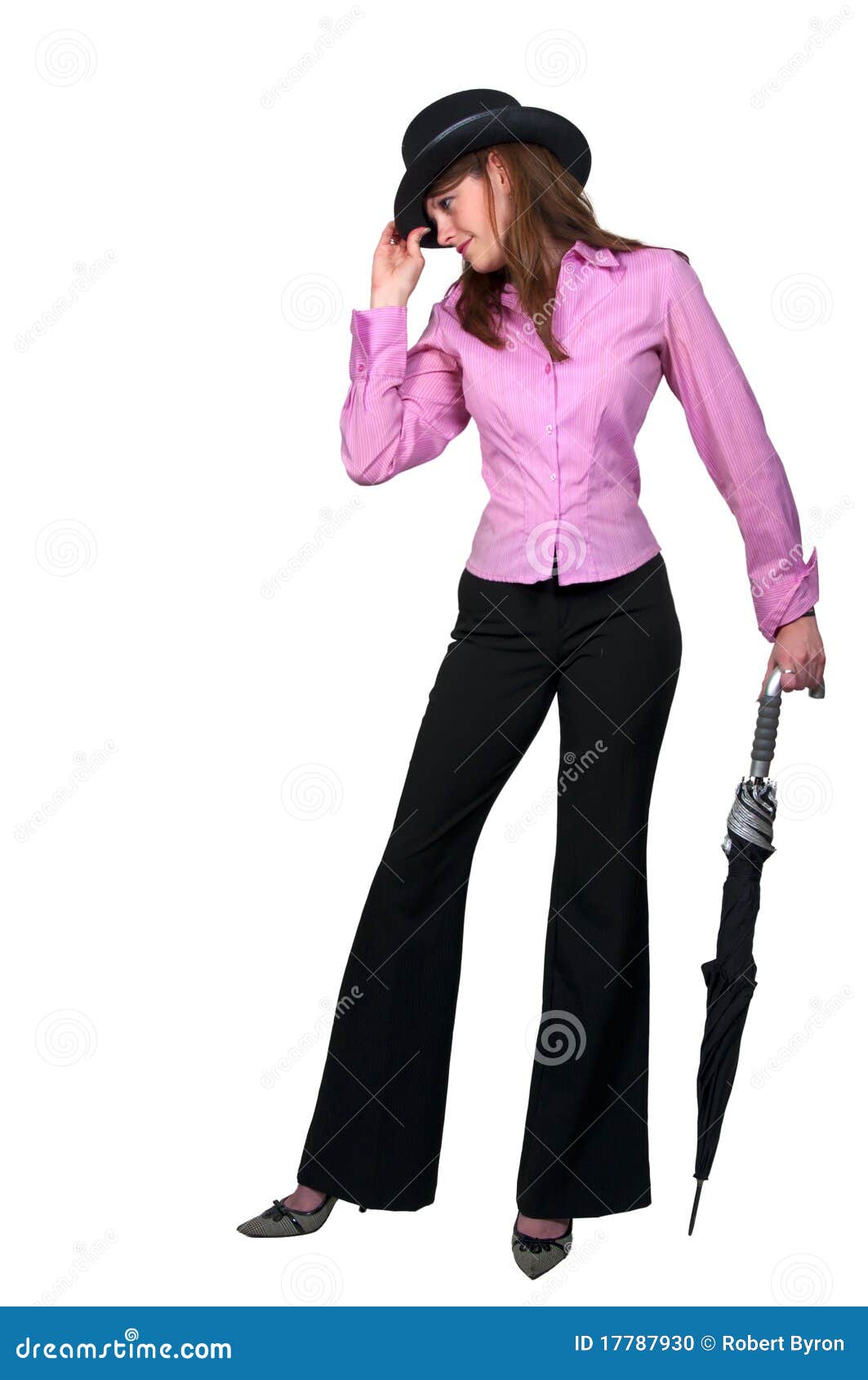 Woman Wearing A Top Hat Stock Photo Image 17787930