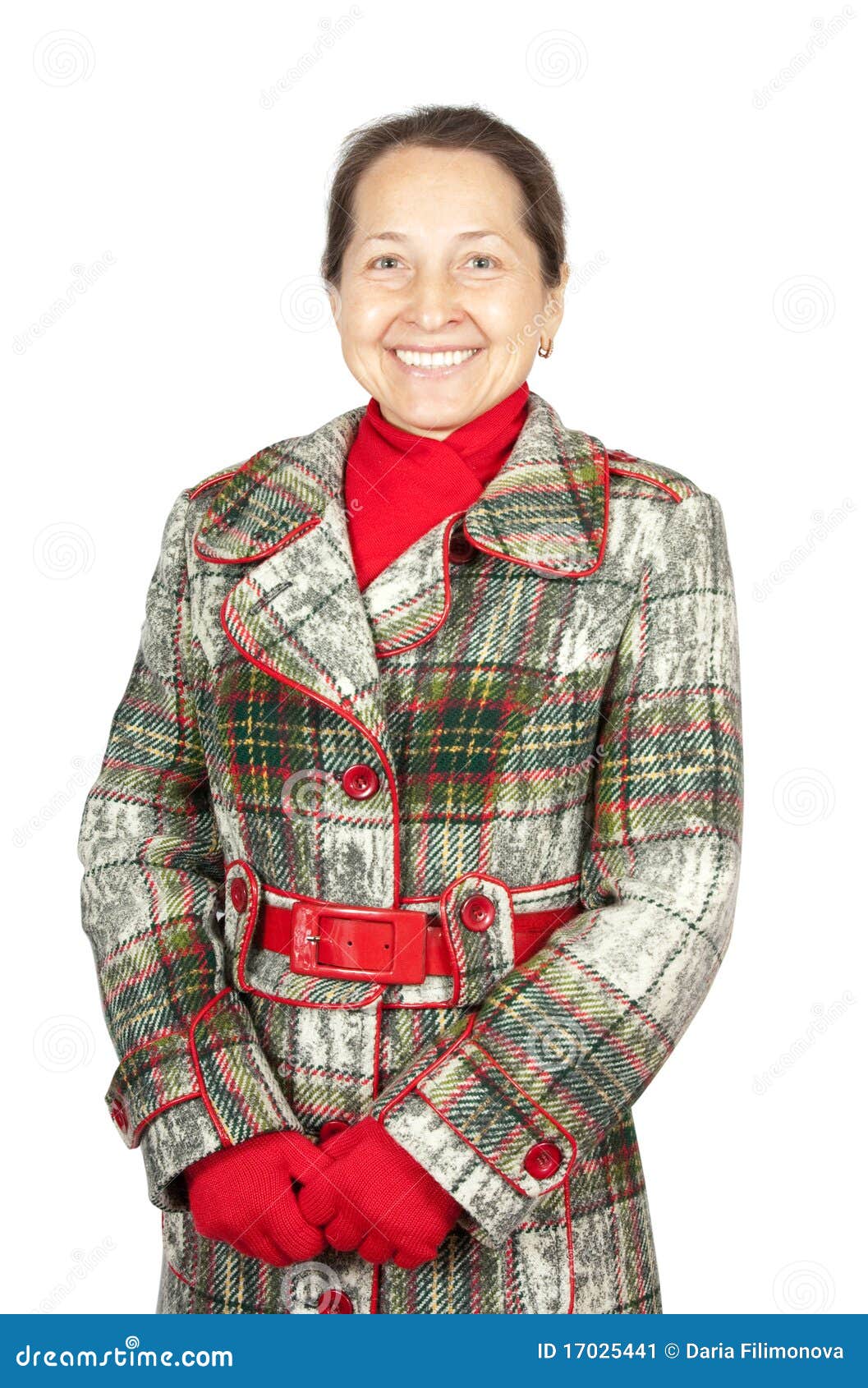 Woman Wearing a Winter Coat Stock Image Image of elderly, white 17025441