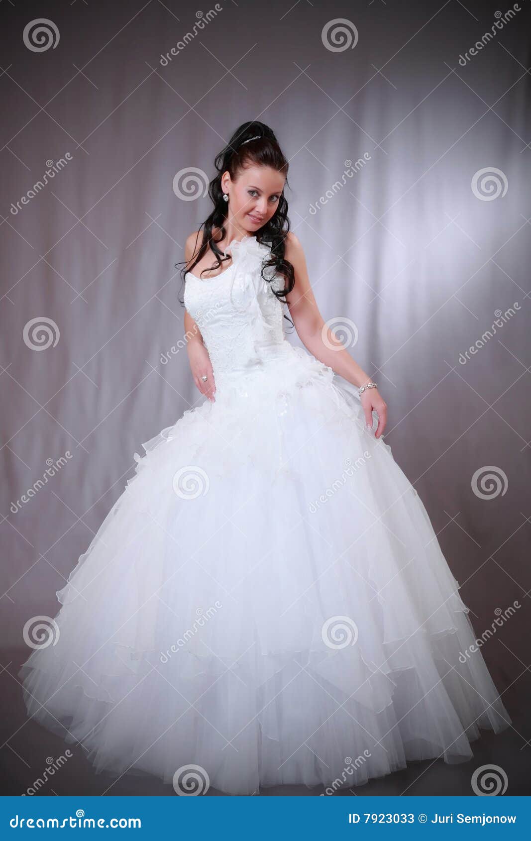 Woman in wedding gown. stock image. Image of jewelry, femininity - 7923033