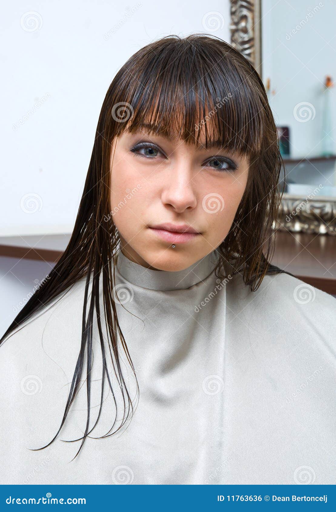 Woman with wet hair stock photo. Image of head, salon 11763636