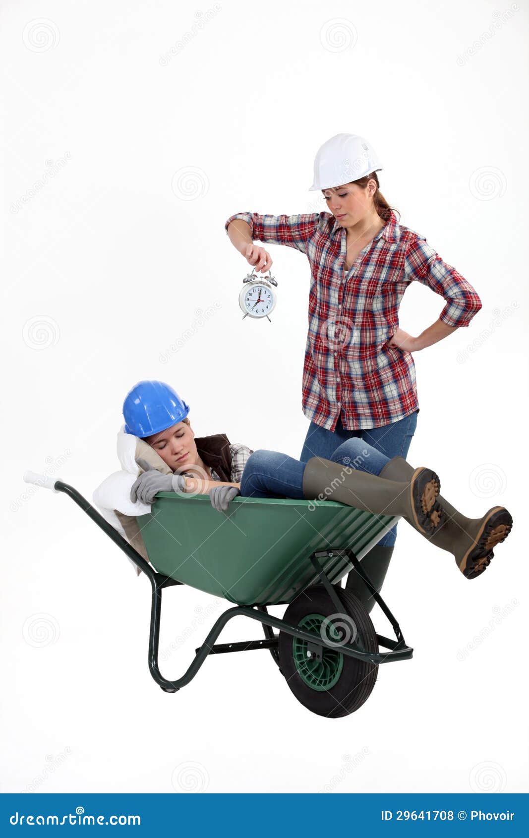 Woman In A Wheelbarrow Royalty Free Stock Photos Image 29641708