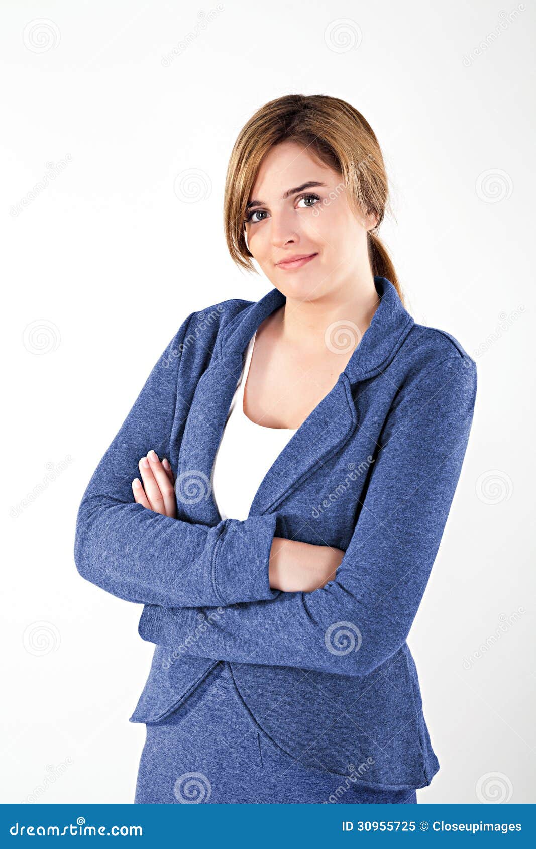 woman on white background